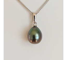 Belle de Jour  - Pendentif Or Blanc 18 carats et Perle de Tahiti d'exception