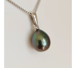 Belle de Jour  - Pendentif Or Blanc 18 carats et Perle de Tahiti d'exception