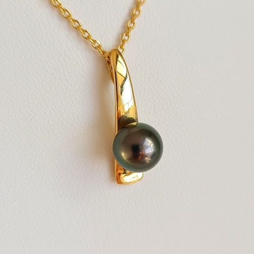 Poeiti - Pendentif Or Jaune 18 carats et Perle de Tahiti d'Exception