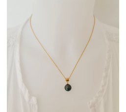 Chic et Sobre - Pendentif Or Jaune 18 carats et Perle de Tahiti d'Exception
