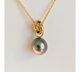 Bulle de Perle - Pendentif 3 Ors et Perle de Tahiti d'Exception