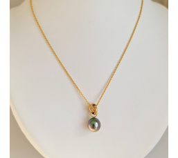 Bulle de Perle - Pendentif 3 Ors et Perle de Tahiti d'Exception