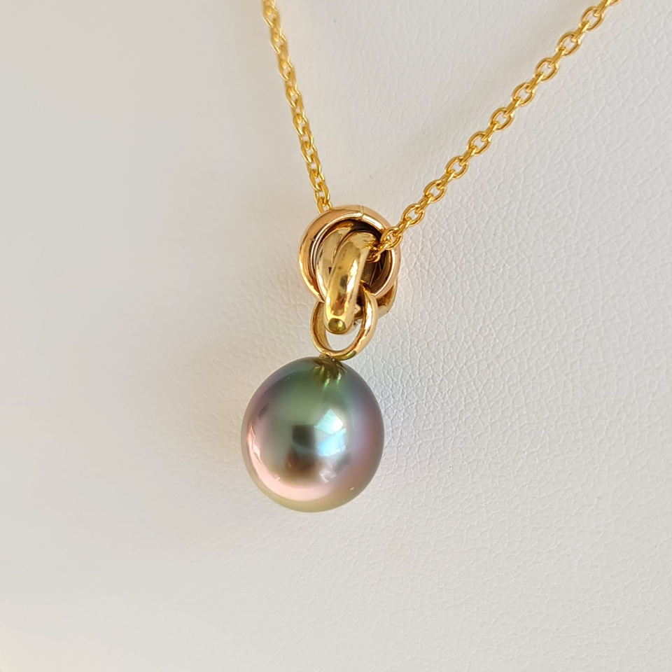 Bulle de Perle - Pendentif 3 Ors et Perle de Tahiti d'Exception