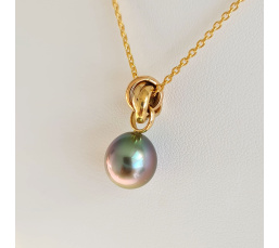 Bulle de Perle - Pendentif 3 Ors et Perle de Tahiti d'Exception