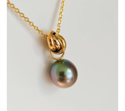 Bulle de Perle - Pendentif 3 Ors et Perle de Tahiti d'Exception
