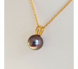 Belle de Nuit  - Pendentif Or 18 carats et Perle de Tahiti d'Exception
