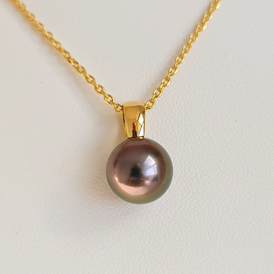 Belle de Nuit  - Pendentif Or 18 carats et Perle de Tahiti d'Exception