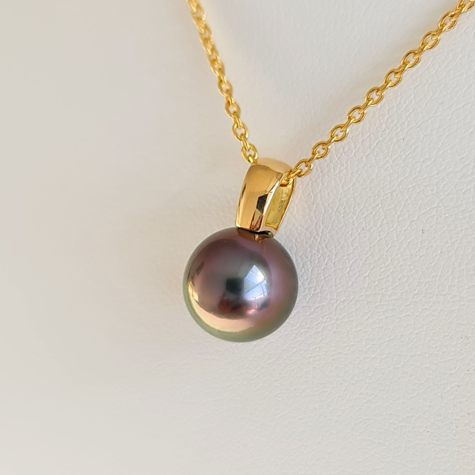 Belle de Nuit  - Pendentif Or 18 carats et Perle de Tahiti d'Exception