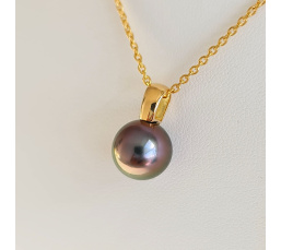 Belle de Nuit  - Pendentif Or 18 carats et Perle de Tahiti d'Exception