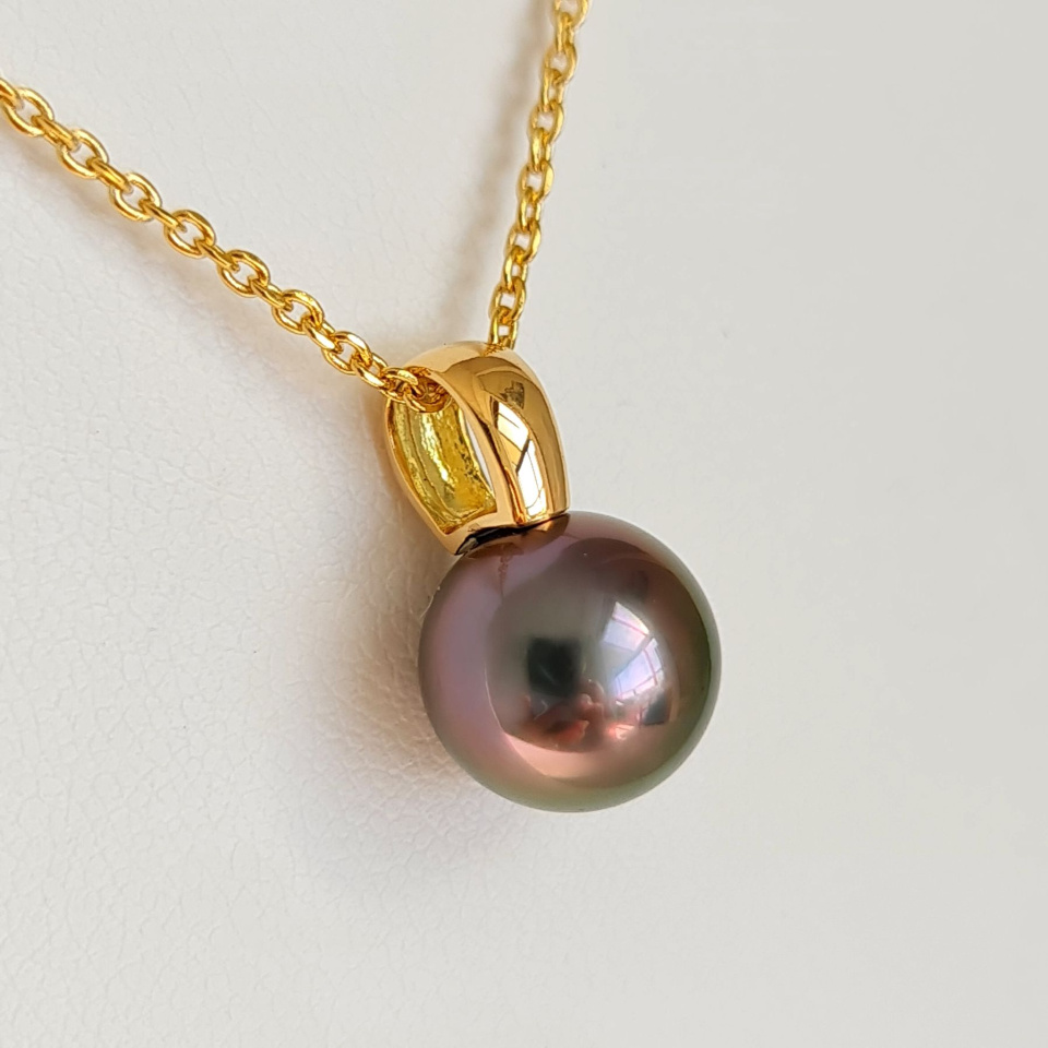 Belle de Nuit  - Pendentif Or 18 carats et Perle de Tahiti d'Exception