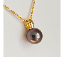 Belle de Nuit  - Pendentif Or 18 carats et Perle de Tahiti d'Exception