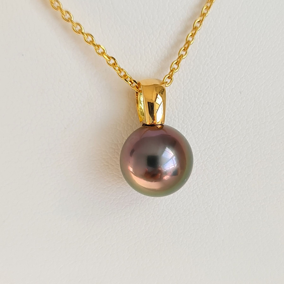 Belle de Nuit  - Pendentif Or 18 carats et Perle de Tahiti d'Exception