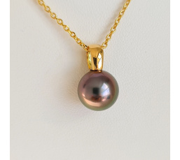 Belle de Nuit  - Pendentif Or 18 carats et Perle de Tahiti d'Exception
