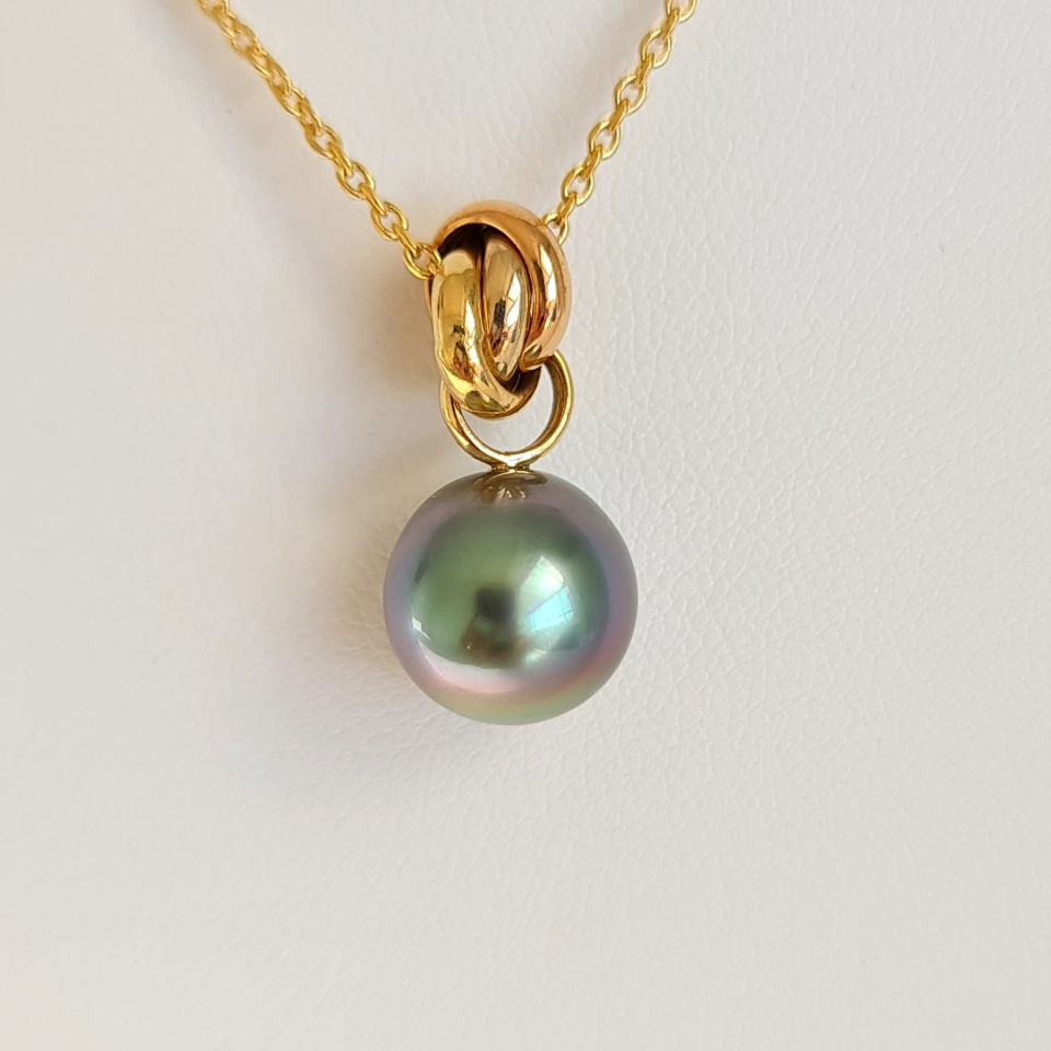 Bulle de Perle - Pendentif 3 Ors et Perle de Tahiti d'exception