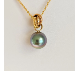 Bulle de Perle - Pendentif 3 Ors et Perle de Tahiti d'exception
