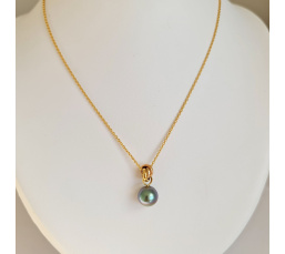 Bulle de Perle - Pendentif 3 Ors et Perle de Tahiti d'exception