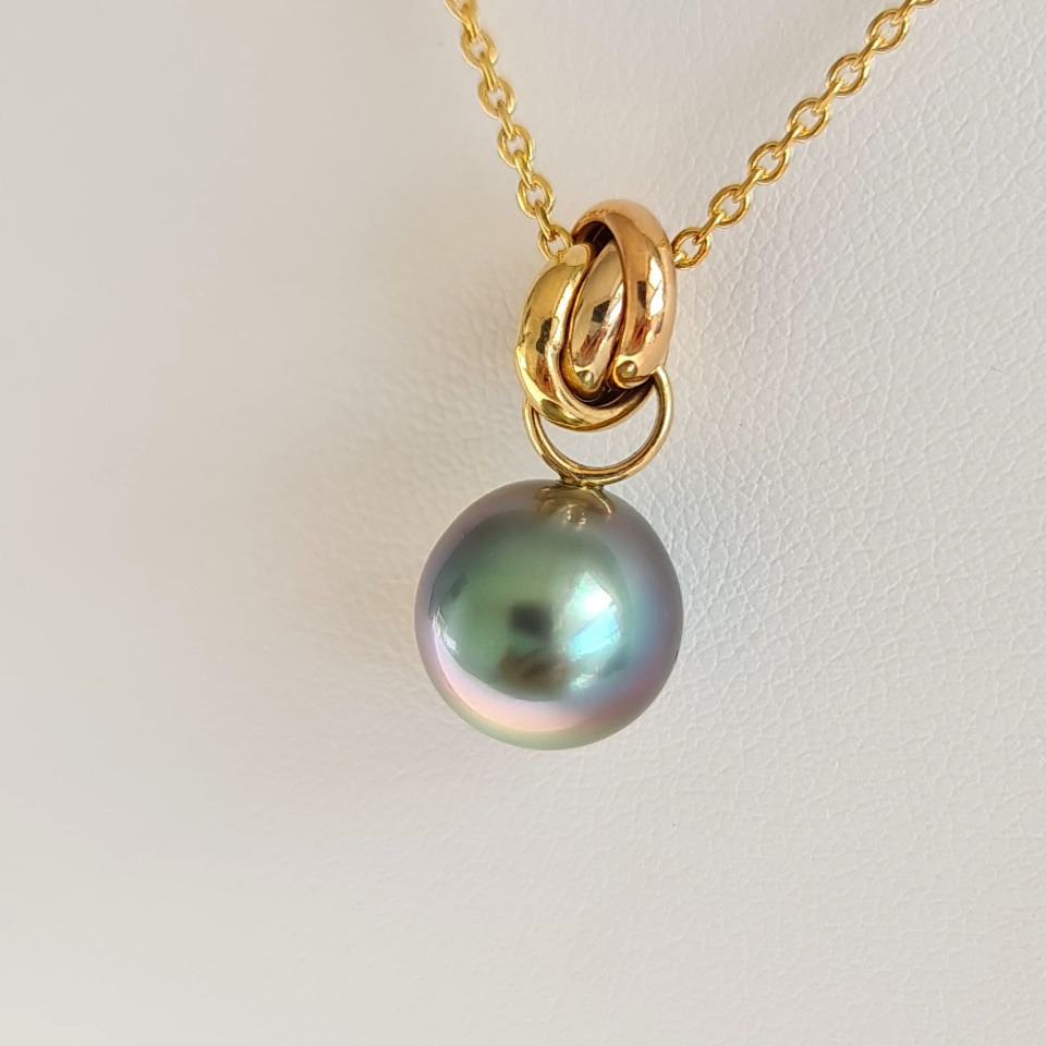 Bulle de Perle - Pendentif 3 Ors et Perle de Tahiti d'exception