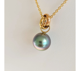 Bulle de Perle - Pendentif 3 Ors et Perle de Tahiti d'exception