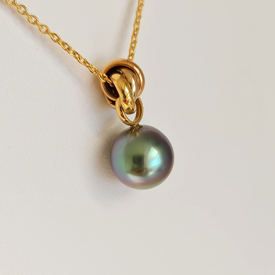 Bulle de Perle - Pendentif 3 Ors et Perle de Tahiti d'exception
