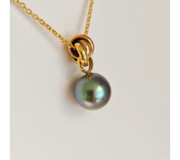 Bulle de Perle - Pendentif 3 Ors et Perle de Tahiti d'exception