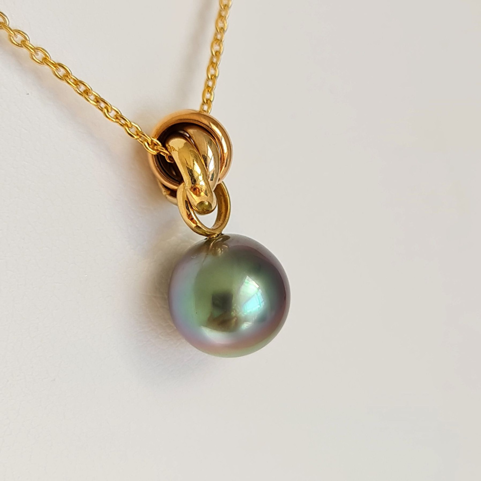Bulle de Perle - Pendentif 3 Ors et Perle de Tahiti d'exception