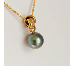 Bulle de Perle - Pendentif 3 Ors et Perle de Tahiti d'exception