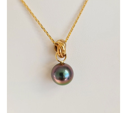 Bulle de Perle - Pendentif 3 Ors et Perle de Tahiti d'Exception