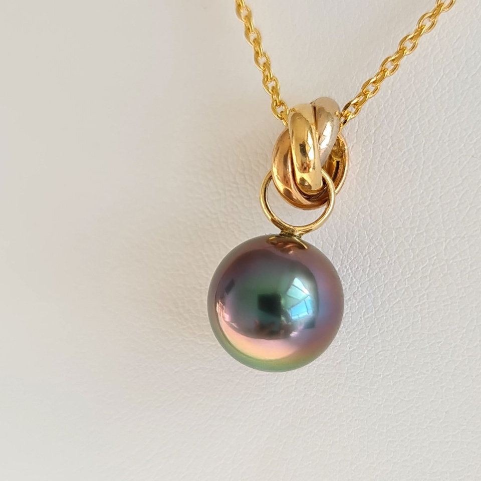 Bulle de Perle - Pendentif 3 Ors et Perle de Tahiti d'Exception