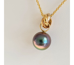 Bulle de Perle - Pendentif 3 Ors et Perle de Tahiti d'Exception