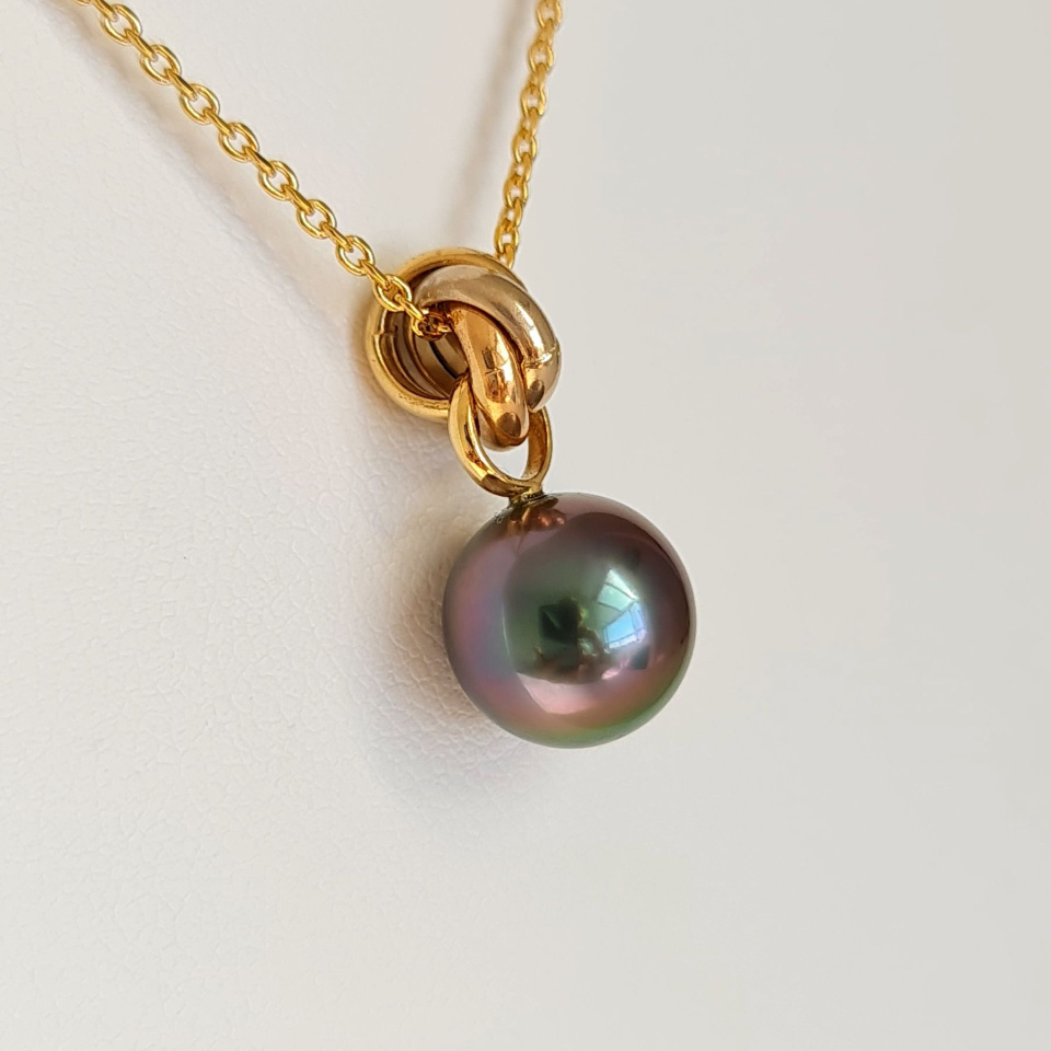 Bulle de Perle - Pendentif 3 Ors et Perle de Tahiti d'Exception