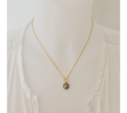 Poemana - Pendentif Or Jaune 18 carats et Perle de Tahiti d'Exception