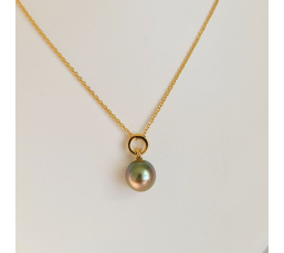 Poemana - Pendentif Or Jaune 18 carats et Perle de Tahiti d'Exception