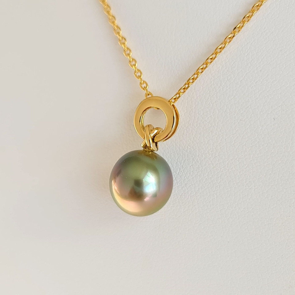 Poemana - Pendentif Or Jaune 18 carats et Perle de Tahiti d'Exception