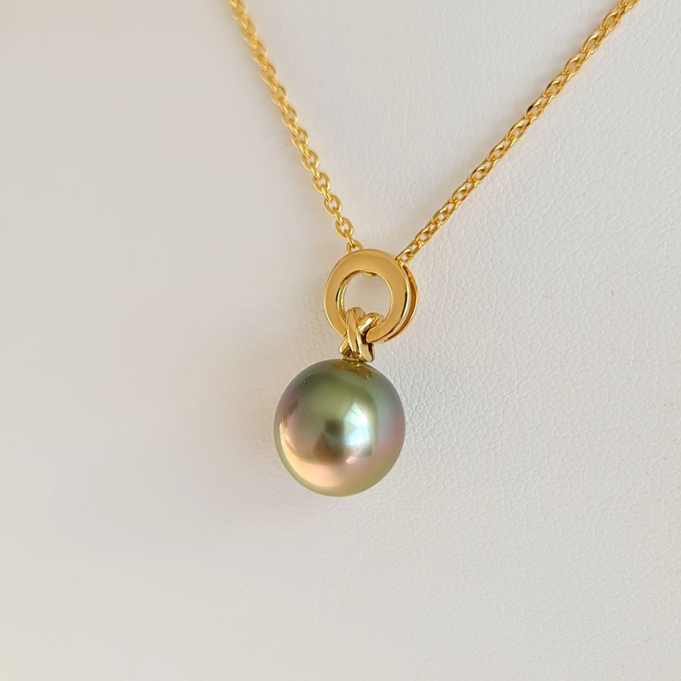 Poemana - Pendentif Or Jaune 18 carats et Perle de Tahiti d'Exception