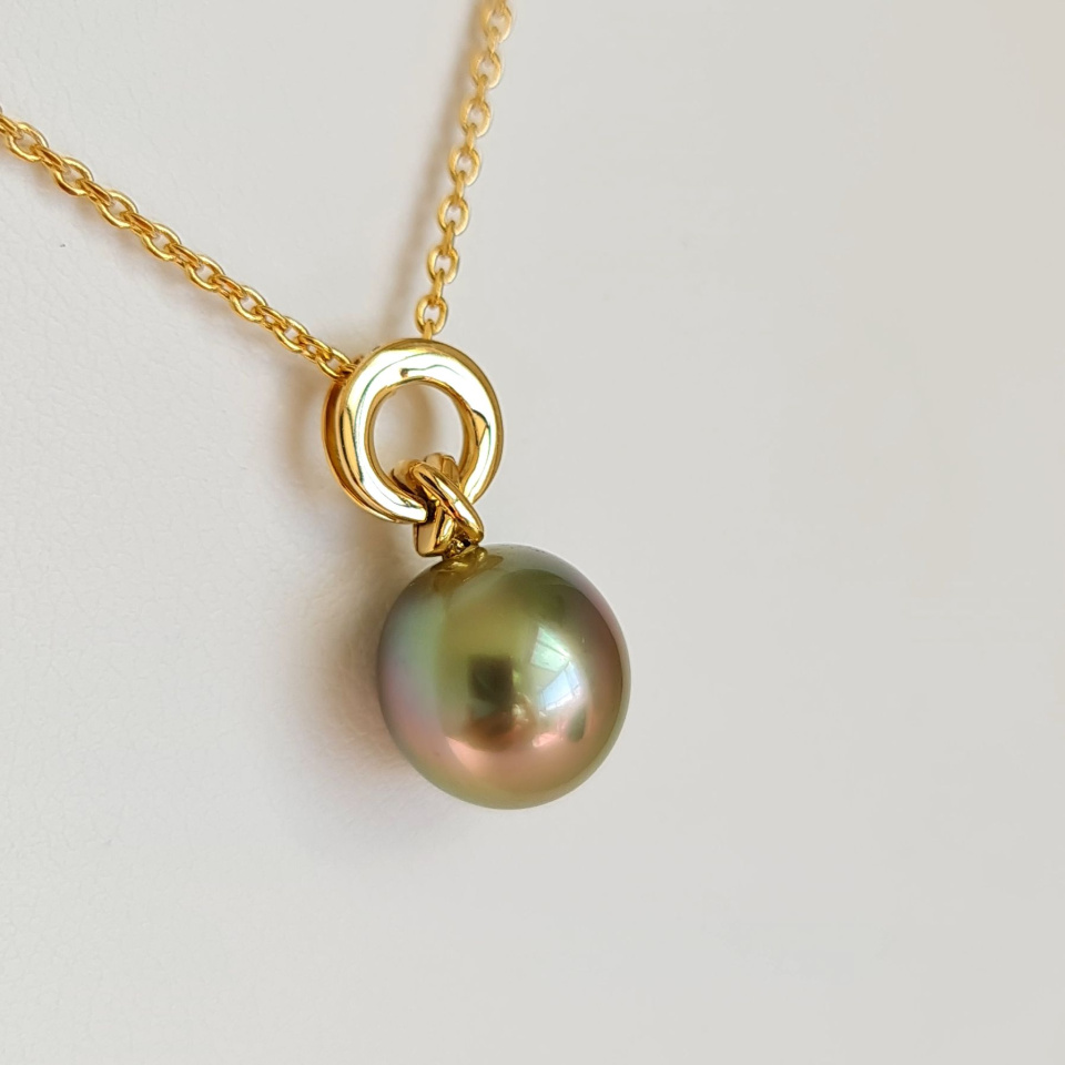 Poemana - Pendentif Or Jaune 18 carats et Perle de Tahiti d'Exception