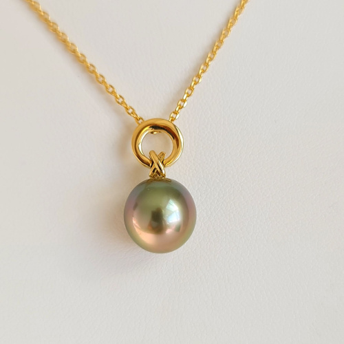 Poemana - Pendentif Or Jaune 18 carats et Perle de Tahiti d'Exception