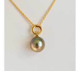 Poemana - Pendentif Or Jaune 18 carats et Perle de Tahiti d'Exception