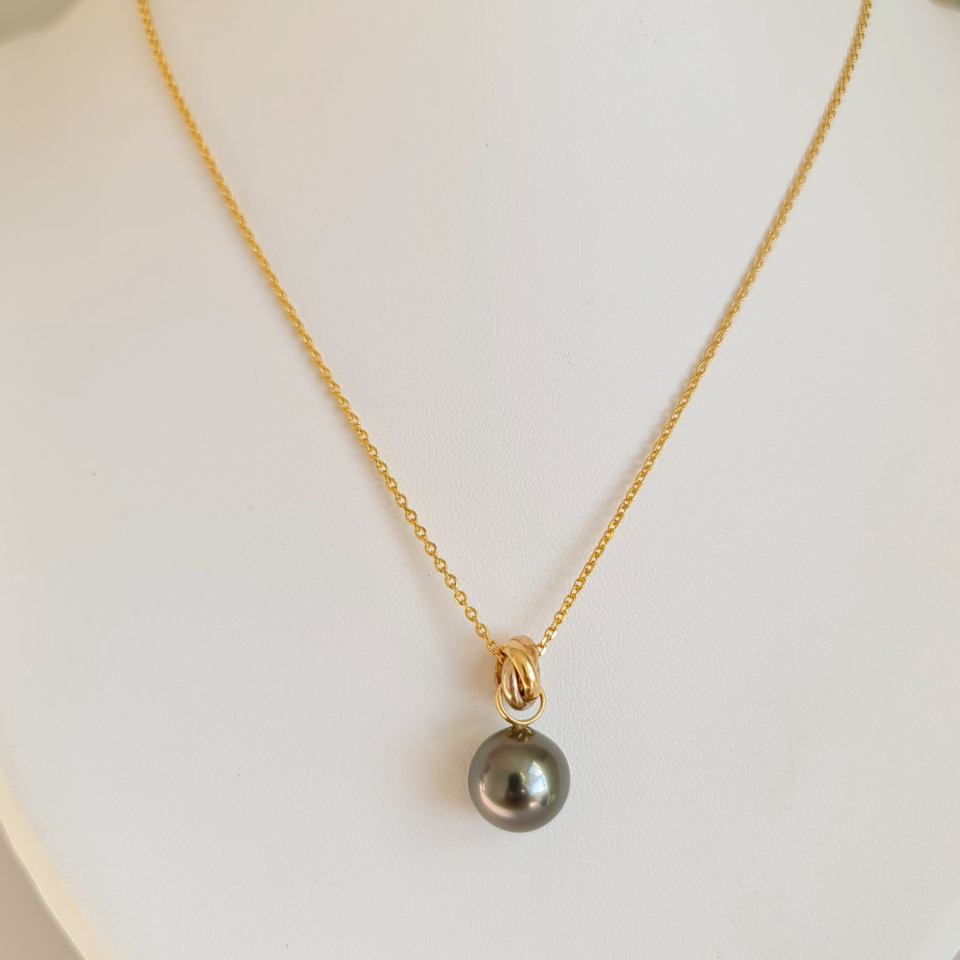 Bulle de Perle - Pendentif 3 Ors et Perle de Tahiti d'Exception