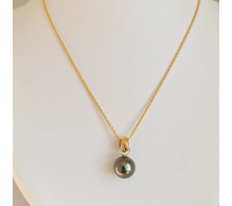 Bulle de Perle - Pendentif 3 Ors et Perle de Tahiti d'Exception