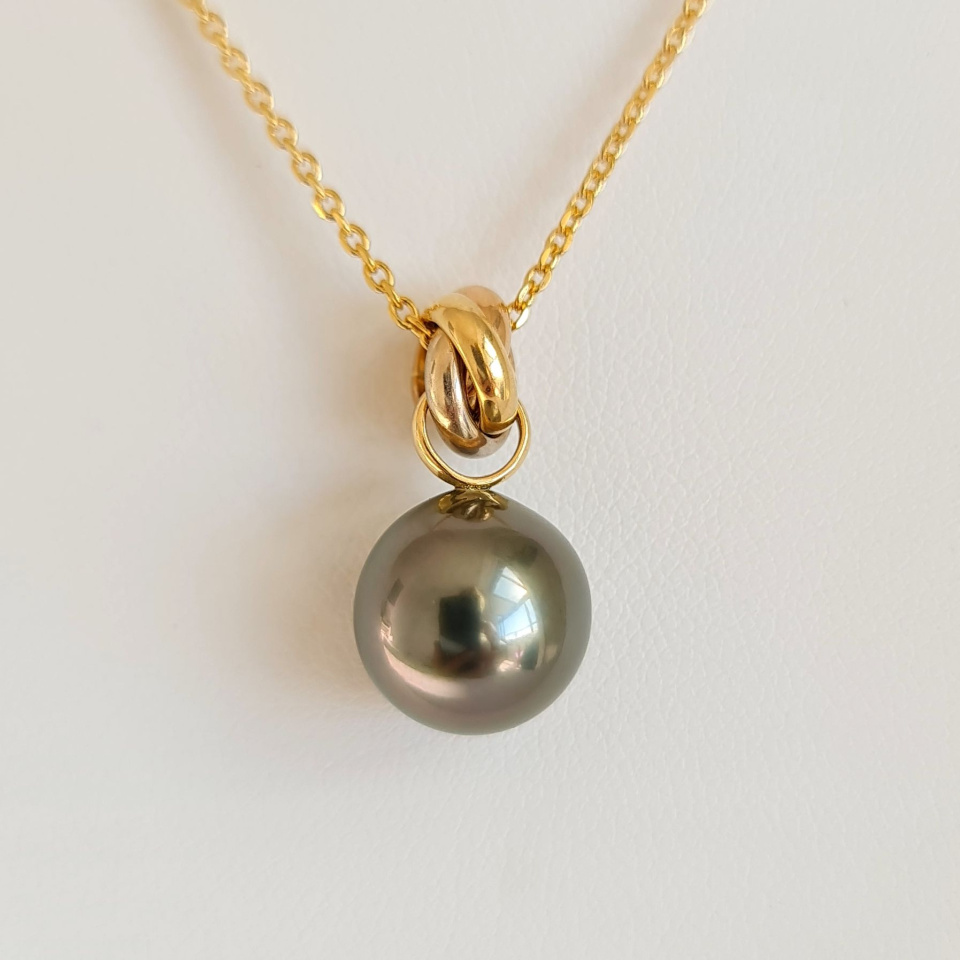 Bulle de Perle - Pendentif 3 Ors et Perle de Tahiti d'Exception