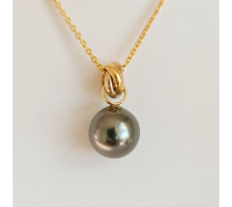 Bulle de Perle - Pendentif 3 Ors et Perle de Tahiti d'Exception