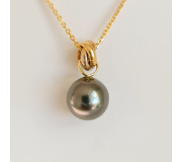 Bulle de Perle - Pendentif 3 Ors et Perle de Tahiti d'Exception
