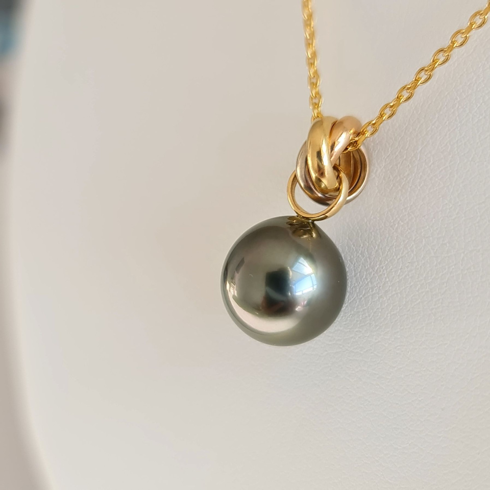 Bulle de Perle - Pendentif 3 Ors et Perle de Tahiti d'Exception