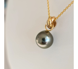 Bulle de Perle - Pendentif 3 Ors et Perle de Tahiti d'Exception