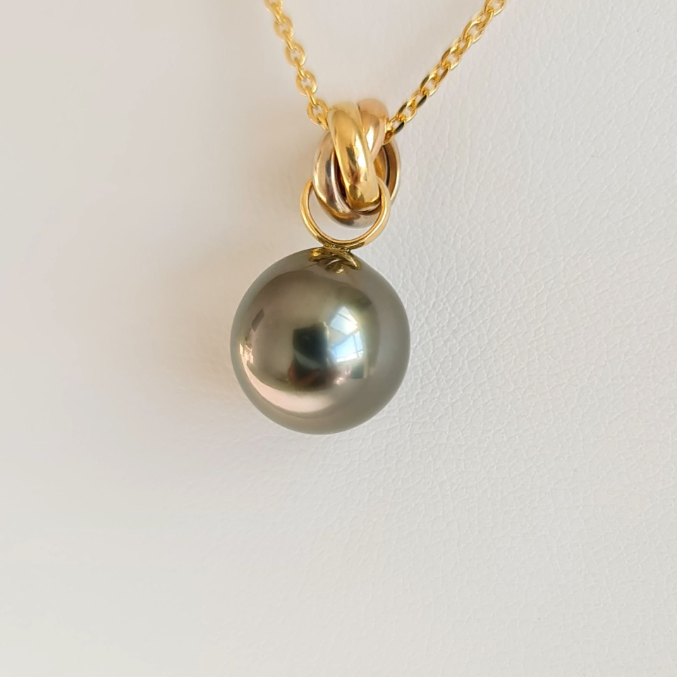 Bulle de Perle - Pendentif 3 Ors et Perle de Tahiti d'Exception