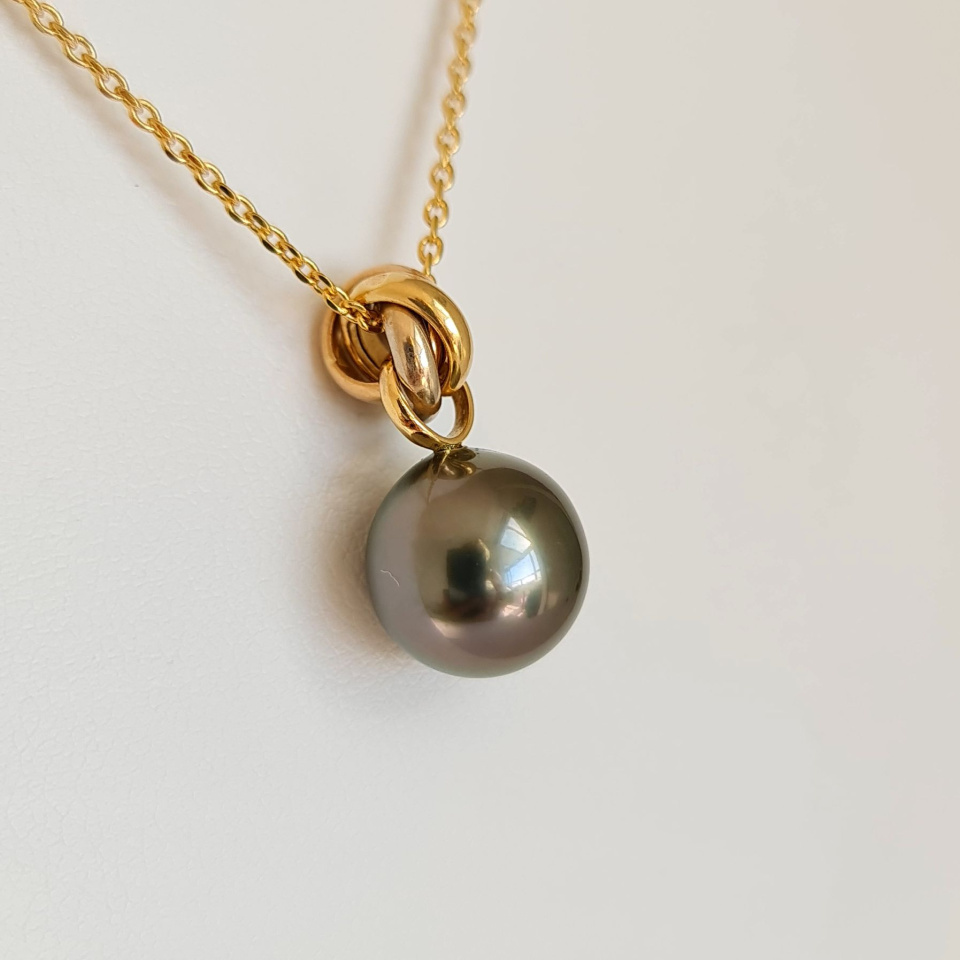 Bulle de Perle - Pendentif 3 Ors et Perle de Tahiti d'Exception