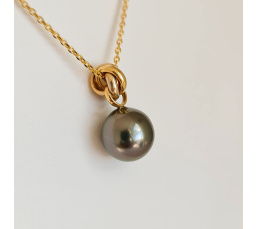 Bulle de Perle - Pendentif 3 Ors et Perle de Tahiti d'Exception