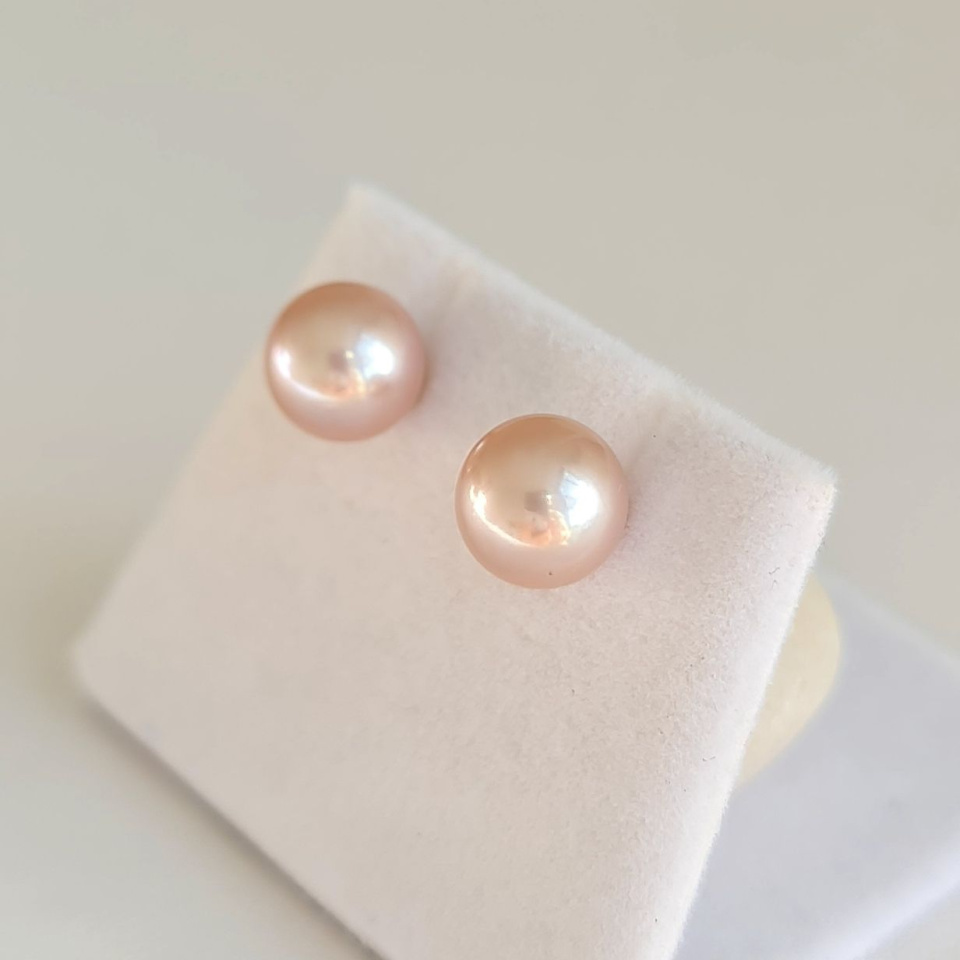 Kauehi - Boucles d'Oreilles Plaqué Or et Perles d'Eau douce d'exception