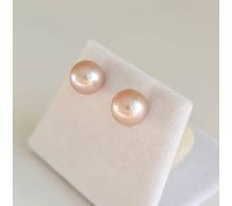 Kauehi - Boucles d'Oreilles Plaqué Or et Perles d'Eau douce d'exception
