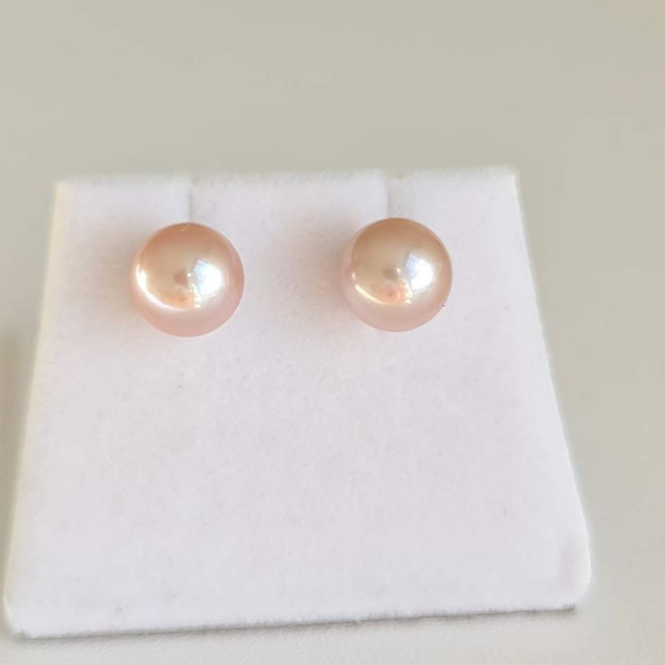 Kauehi - Boucles d'Oreilles Plaqué Or et Perles d'Eau douce d'exception